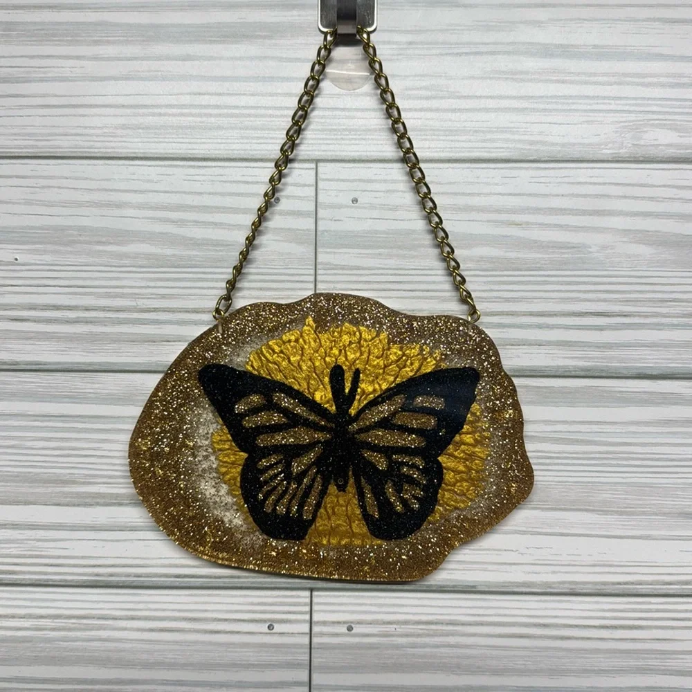 Gold Glitter Butterfly Wall Hanging- no. 2